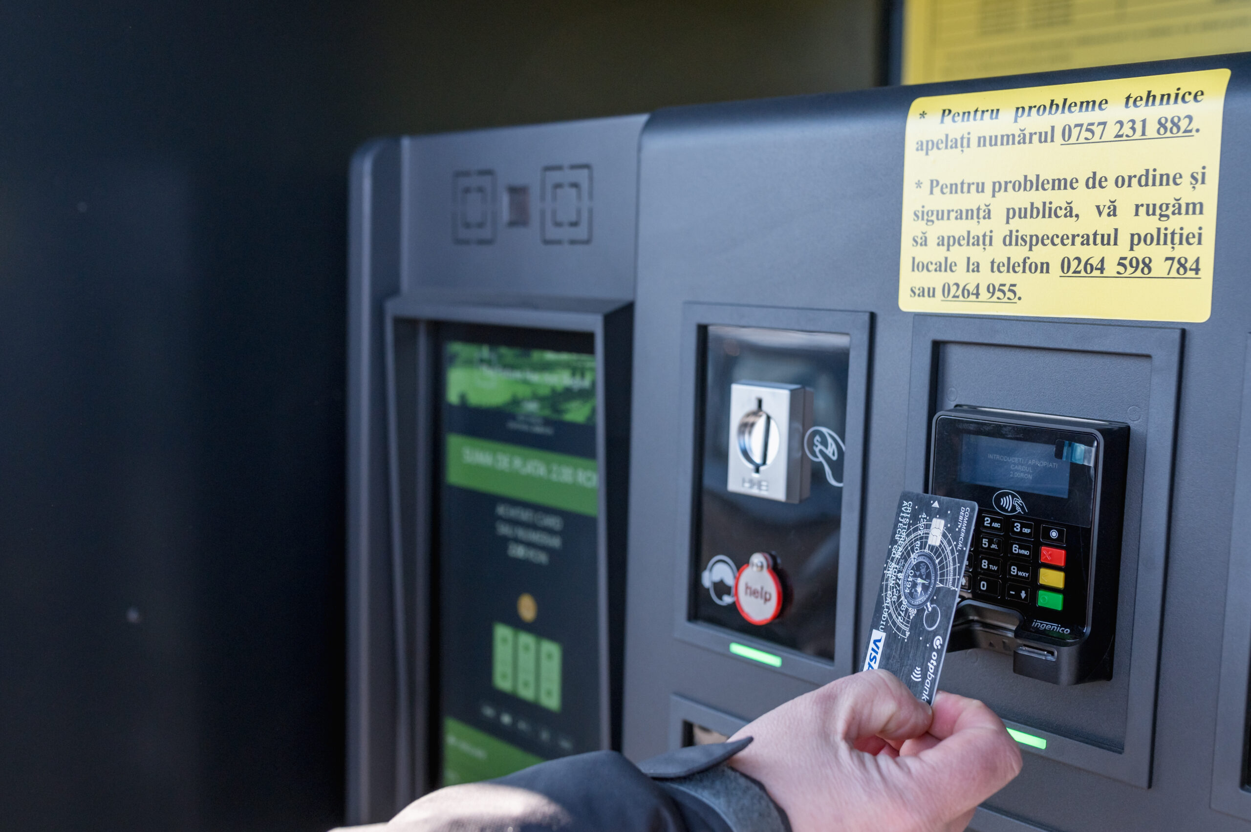 Plată parcare cu card bancar