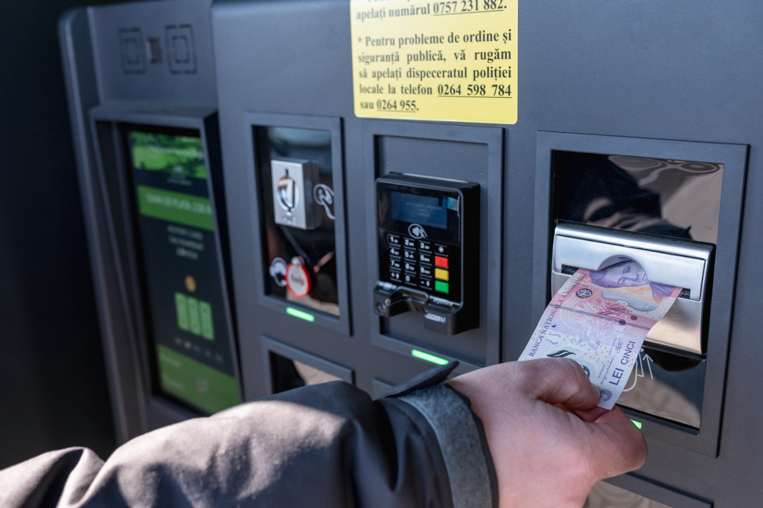 Plată parcare cu cash
