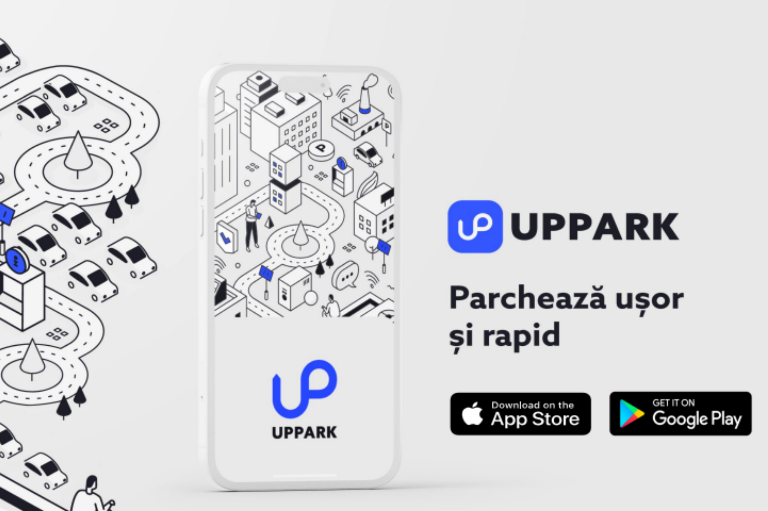 Plată prin aplicația națională UPPARK Parking App